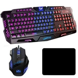 LED Gaming Keyboard an Mouse Set Mechanical Feel Breathable Light Backlit for PC Quantities are limited