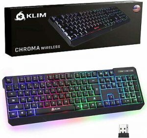 T.D.I Gaming Shop Keyboards KLIM Chroma Rechargeable Wireless RGB Gaming Keyboard for PC, PS4, Xbox One, Mac