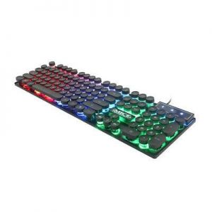 T.D.I Gaming Shop Keyboards USB Gaming Keyboard RGB LED Backlit Wired Silent Keyboard Noiseless