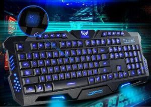 Backlit Pro Gaming USB Keyboard Multimedia Illuminated Color LED USB Wired