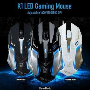 T.D.I Gaming Shop mouse Gaming Mouse LED Breathing Fire 4 Button Silent USB Wired 1600 DPI Laptop PC USA