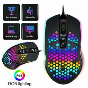 RGB LED Wired Gaming Mouse 7 Buttons Programmable Ergonomic Mice for Laptop PC