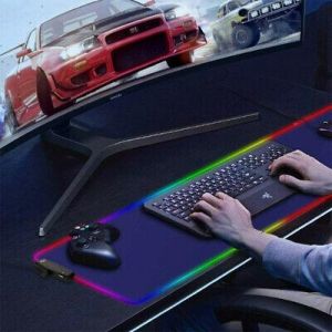 RGB Gaming Mouse Pad Large LED 14 Lights Mousepad USB 2.0 for Gamer PC Computer