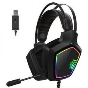 Gaming Headset Mic LED Headphones Stereo Bass Shock Surround For PC PS4