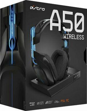 T.D.I Gaming Shop  headset Astro Gaming A50 Wireless Headset & Base Station for PlayStation 4 - Black/Blue