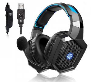 HP Wired Headset with LED Mic Over-ear Gaming Headphone Stereo Headphone for PS4