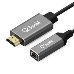 T.D.I Gaming Shop cables  QGEEM QG-HD02 HDMI to Mini DisplayPort Converter Adapter Cable 4K x 2K HDMI to Mini DP Video Cable For Digital TV / LCD Display La