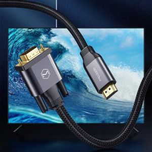T.D.I Gaming Shop cables  MCDODO 4K HDMI TO VGA Adapter Cable Video Audio Converter Cord HD Display For Computer Notebook PS3 Video Game Box APPLE TV3 Huawe