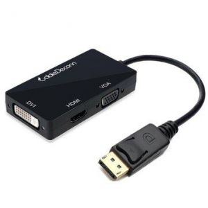 T.D.I Gaming Shop cables  Cabledeconn M0401 DP to VGA / HDMI / DVI Converter 3 in 1 Adapter Network Cable Converter for PC Notebook TV Projector