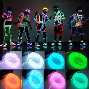 Glow EL Wire Cable LED Neon Halloween Christmas Dance Party DIY Costumes Clothing Luminous Car Light Decoration Clothes Ball Rave 